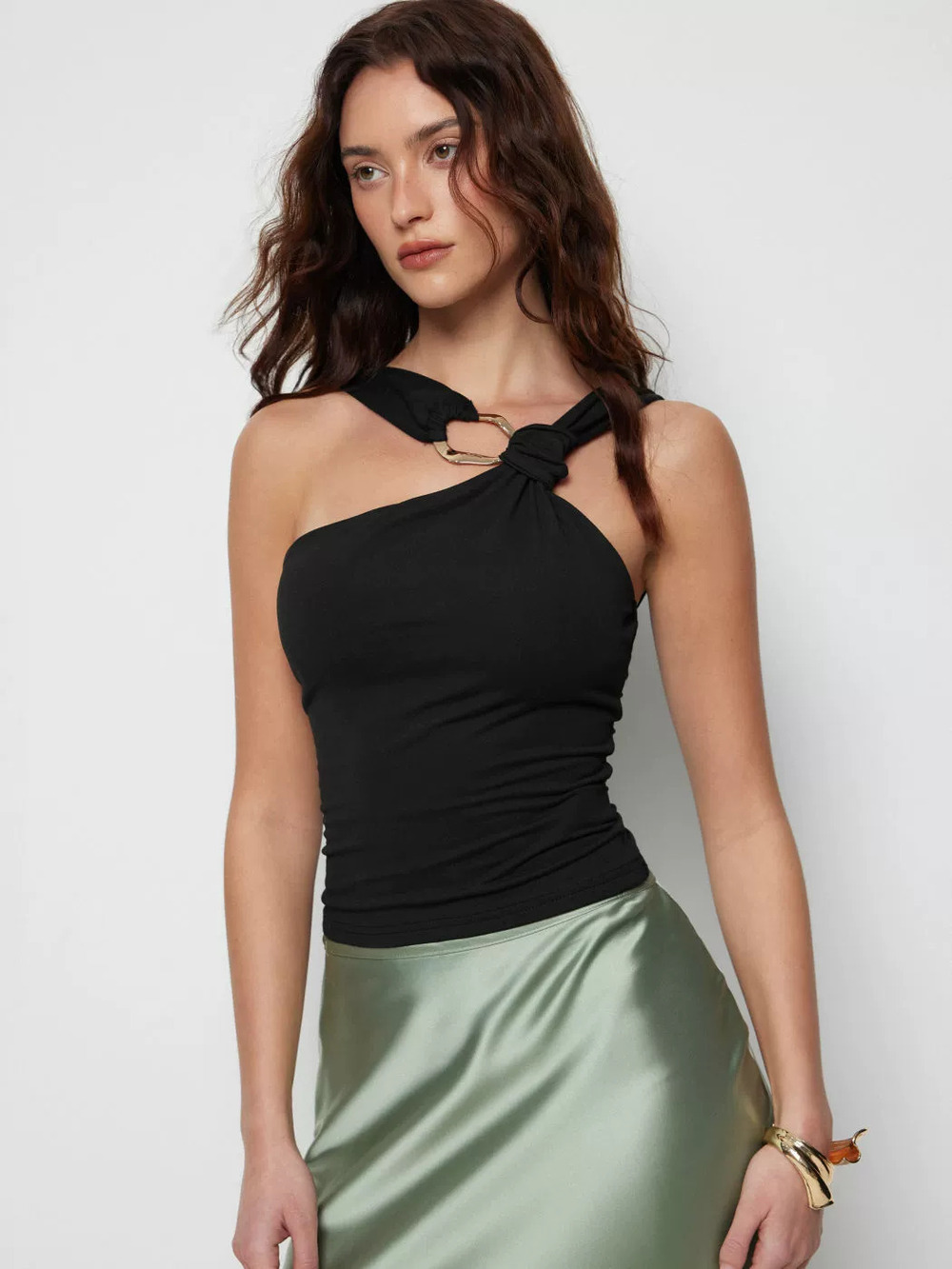 ZARA Summer Halter Neck Backless Slim Fit Sleeveless Top Women